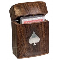 Flip Open Card Box - Sheesham Wood - 11.5cm