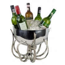 33cm 6/8 Bottle Stainless Steel Ice Bowl With Octopus Base N/P 