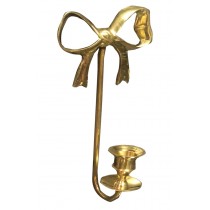 Solid Brass Bow Wall Sconce Candle Holder 15cm