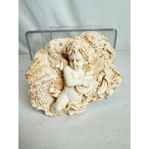 Antiqued Cherub Plaque 13cm